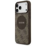 Guess 4G Circle Classic Logo MagSafe Brown Kryt iPhone 17 Pro Max