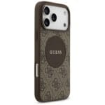 Guess 4G Circle Classic Logo MagSafe Brown Kryt iPhone 17 Pro Max