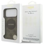 Guess 4G Circle Classic Logo MagSafe Brown Kryt iPhone 17 Pro Max