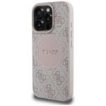 Guess 4G Circle Classic Logo MagSafe Pink Kryt iPhone 16 Pro