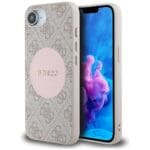 Guess 4G Circle Classic Logo MagSafe Pink Kryt iPhone 16e
