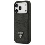 Guess 4G Double Card Triangle Black Kryt iPhone 17 Pro