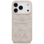 Guess 4G Double Card Triangle Pink Kryt iPhone 17 Pro