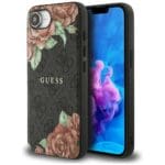 Guess 4G Flowers Print MagSafe Black Kryt iPhone 16e