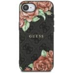 Guess 4G Flowers Print MagSafe Black Kryt iPhone 16e