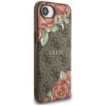 Guess 4G Flowers Print MagSafe Brown Kryt iPhone 16e