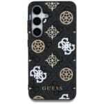 Guess 4G Printed Colored Peony Pattern MagSafe Black Kryt Samsung Galaxy S25