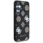 Guess 4G Printed Colored Peony Pattern MagSafe Black Kryt Samsung Galaxy S25