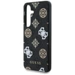 Guess 4G Printed Colored Peony Pattern MagSafe Black Kryt Samsung Galaxy S25