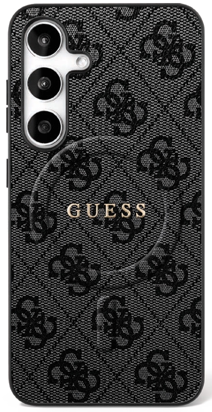 Guess 4G Ring Classic Logo MagSafe Black Kryt Samsung Galaxy S25 Fe