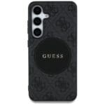 Guess 4G Round Patch Classic Logo MagSafe Black Kryt Samsung Galaxy S25