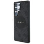 Guess 4G Round Patch Classic Logo MagSafe Black Kryt Samsung Galaxy S25 Ultra