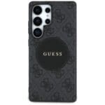 Guess 4G Round Patch Classic Logo MagSafe Black Kryt Samsung Galaxy S25 Ultra