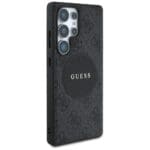 Guess 4G Round Patch Classic Logo MagSafe Black Kryt Samsung Galaxy S25 Ultra
