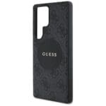 Guess 4G Round Patch Classic Logo MagSafe Black Kryt Samsung Galaxy S25 Ultra