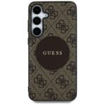 Guess 4G Round Patch Classic Logo MagSafe Brown Kryt Samsung Galaxy S25