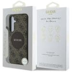 Guess 4G Round Patch Classic Logo MagSafe Brown Kryt Samsung Galaxy S25