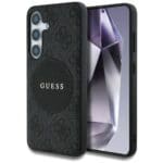Guess 4G Round Patch Classic Logo MagSafe Plus Black Kryt Samsung Galaxy S25