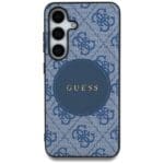 Guess 4G Round Patch Classic Logo MagSafe Plus Blue Kryt Samsung Galaxy S25