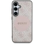 Guess 4G Round Patch Classic Logo MagSafe Plus Pink Kryt Samsung Galaxy S25