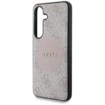 Guess 4G Round Patch Classic Logo MagSafe Plus Pink Kryt Samsung Galaxy S25
