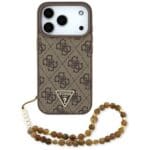 Guess 4G Strap Triangle Logo MagSafe Brown Kryt iPhone 17 Pro
