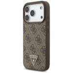 Guess 4G Strap Triangle Logo MagSafe Brown Kryt iPhone 17 Pro