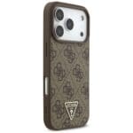 Guess 4G Strap Triangle Logo MagSafe Brown Kryt iPhone 17 Pro