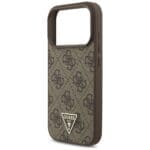 Guess 4G Strap Triangle Logo MagSafe Brown Kryt iPhone 17 Pro