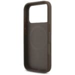 Guess 4G Strap Triangle Logo MagSafe Brown Kryt iPhone 17 Pro