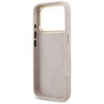 Guess 4G Strass Logo & Big Strap Metal Buttons MagSafe Pink Kryt iPhone 17 Pro