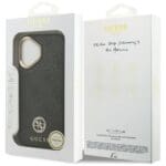 Guess 4G Strass Logo MagSafe Black Kryt iPhone 17
