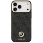 Guess 4G Strass Logo MagSafe Black Kryt iPhone 17 Pro Max