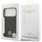 Guess 4G Strass Logo MagSafe Black Kryt iPhone 17 Pro Max