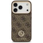 Guess 4G Strass Logo MagSafe Brown Kryt iPhone 17 Pro