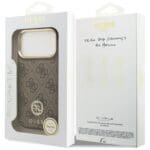 Guess 4G Strass Logo MagSafe Brown Kryt iPhone 17 Pro