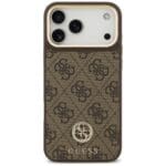Guess 4G Strass Logo MagSafe Brown Kryt iPhone 17 Pro Max