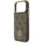 Guess 4G Strass Logo MagSafe Brown Kryt iPhone 17 Pro Max