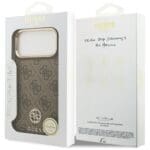 Guess 4G Strass Logo MagSafe Brown Kryt iPhone 17 Pro Max