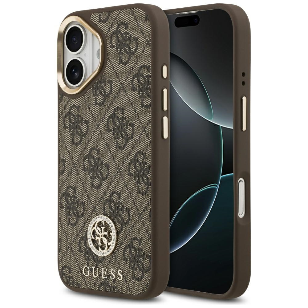 Guess 4G Strass Logo MagSafe Brown Kryt iPhone 17