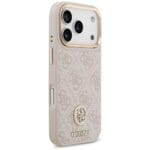 Guess 4G Strass Logo MagSafe Pink Kryt iPhone 17 Pro