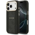 Guess 4G Stripe MagSafe Black Kryt iPhone 17 Pro