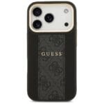 Guess 4G Stripe MagSafe Black Kryt iPhone 17 Pro