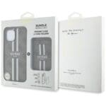 Guess 4G Stripes with Wallet MagSafe Brown Kryt iPhone 15