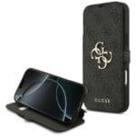 Guess Book 4G Metal Logo Black Kryt iPhone 17 Pro Max