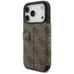 Guess Book 4G Metal Logo Brown Kryt iPhone 17 Pro