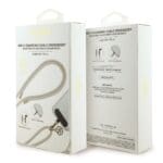 Guess Crossbody 4G Charm with Charging Cable C USB-C/USB-C Beige