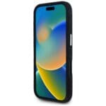 Guess Denim Triangle Logo MagSafe Black Kryt iPhone 16