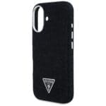 Guess Denim Triangle Logo MagSafe Black Kryt iPhone 16