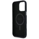 Guess Denim Triangle Logo MagSafe Black Kryt iPhone 16 Pro Max